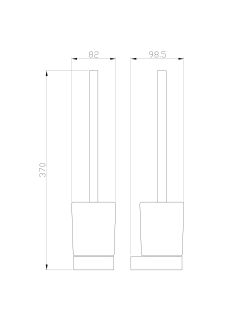 Туалетный ёршик в комплекте Wonzon & Woghand WW-9529 хром